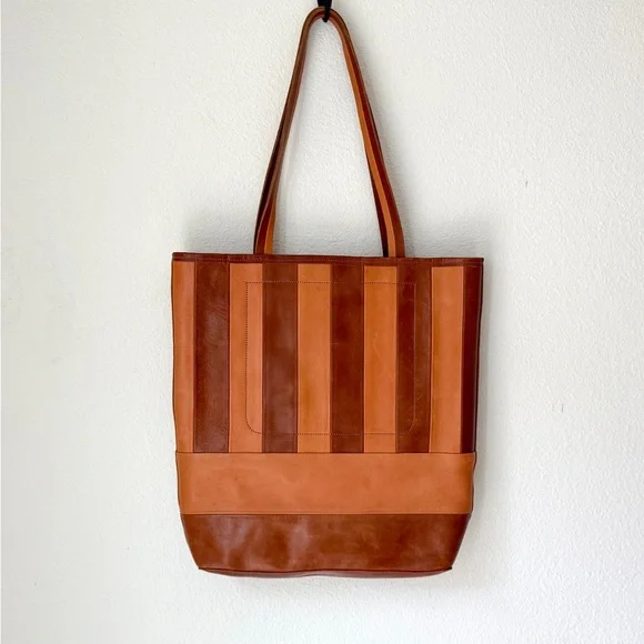 Nimes Striped Cabildo Tote Bag in Saddle - Like new - Picture 3 of 5